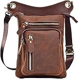 ヒップバッグ レザー 多機能ショルダーメッセンジャーバッグ 大容量 多機能 バイク用 腿用バッグ ウェストポーチ 自転車 バッグ バイク用 登山 アウトドア ウェストポーチ