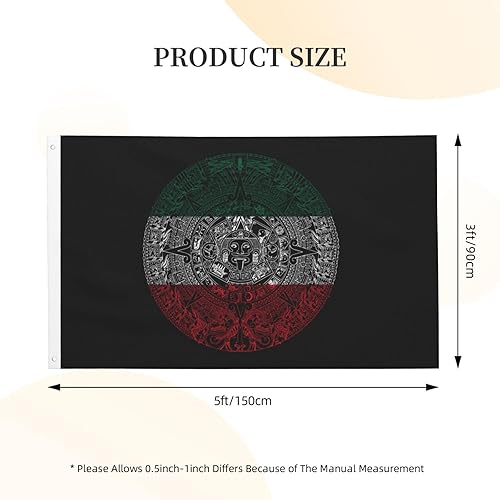 Miniatura 7 de Bandera de 3 x 5 pies, calendario azteca mexicano de doble cara, letrero grande para pared, dormitorio, sala de estar, decoración colgante de casa,