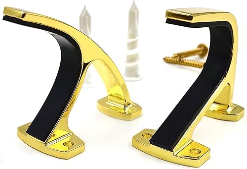 Miniatura 2 de Estante para pistola de pared, gancho de pistola de latón, soporte de pared para colgar la mayoría de las armas de fuego en la pared de pistola