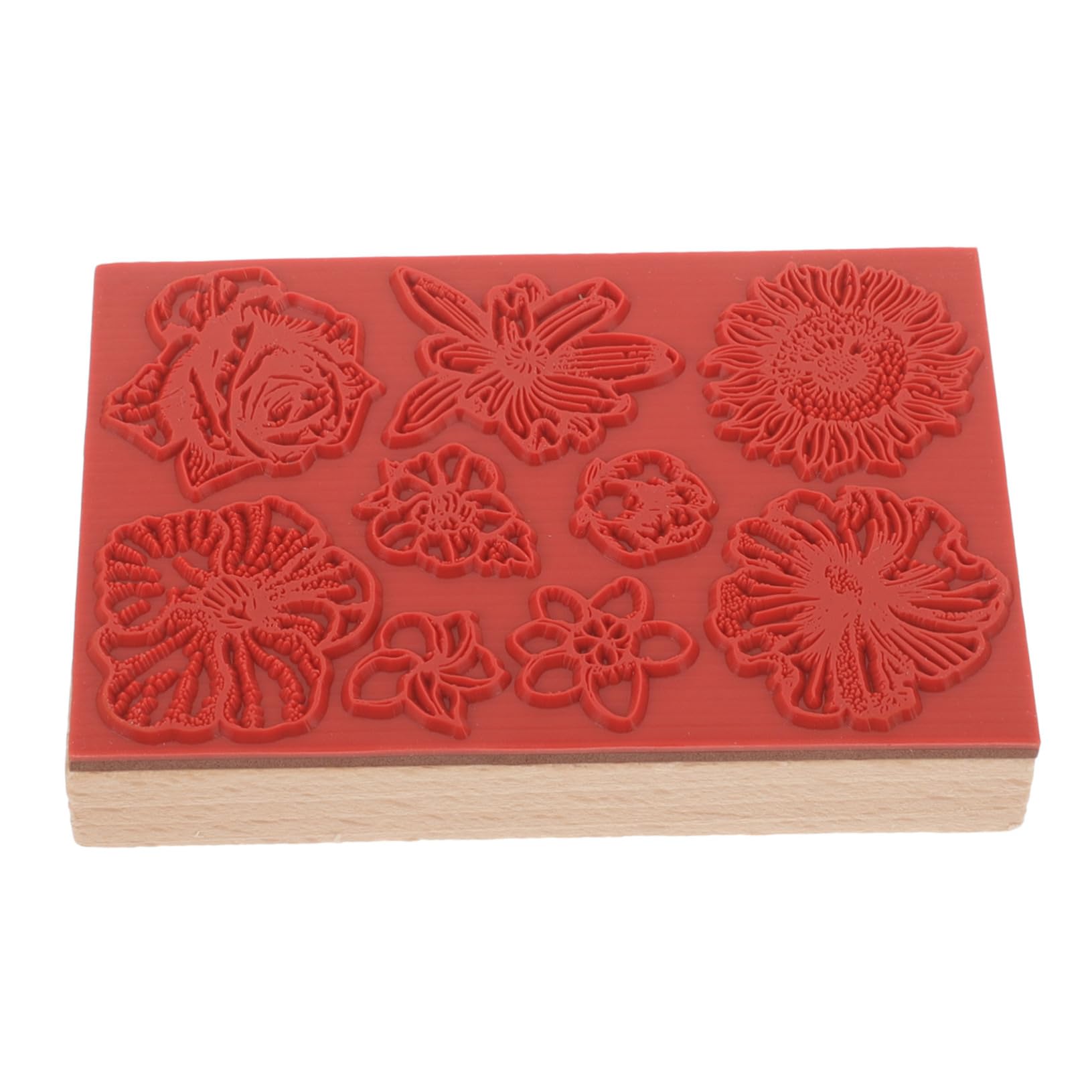 4pezzi Timbrini Decorativi per Scrapbooking e Timbri Floreali per e Te Design e Adulti