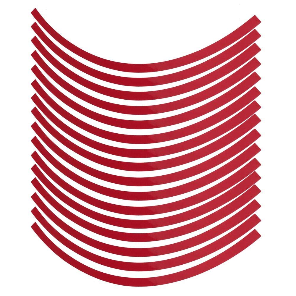 Wheel Stickers for Rims, Fydun Reflective Wheel Strip Stickers Wheel Decoration Film Wheel Stickers Universal Car Motorcycel Wheel Reflective Pinstripe Decal Tape Sticker Film(Bright red)