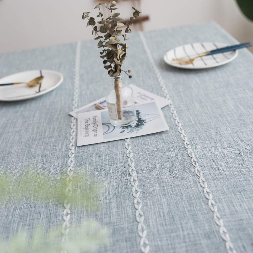 Flei Tabletop Protector 140x295cm, Tischtücher Weihnachten, Waschbare Anti Falten Pflegeleicht Antirutsch, Für Deko Hochzeit Hotel Restaurant Cafe Gastronomie - Grau