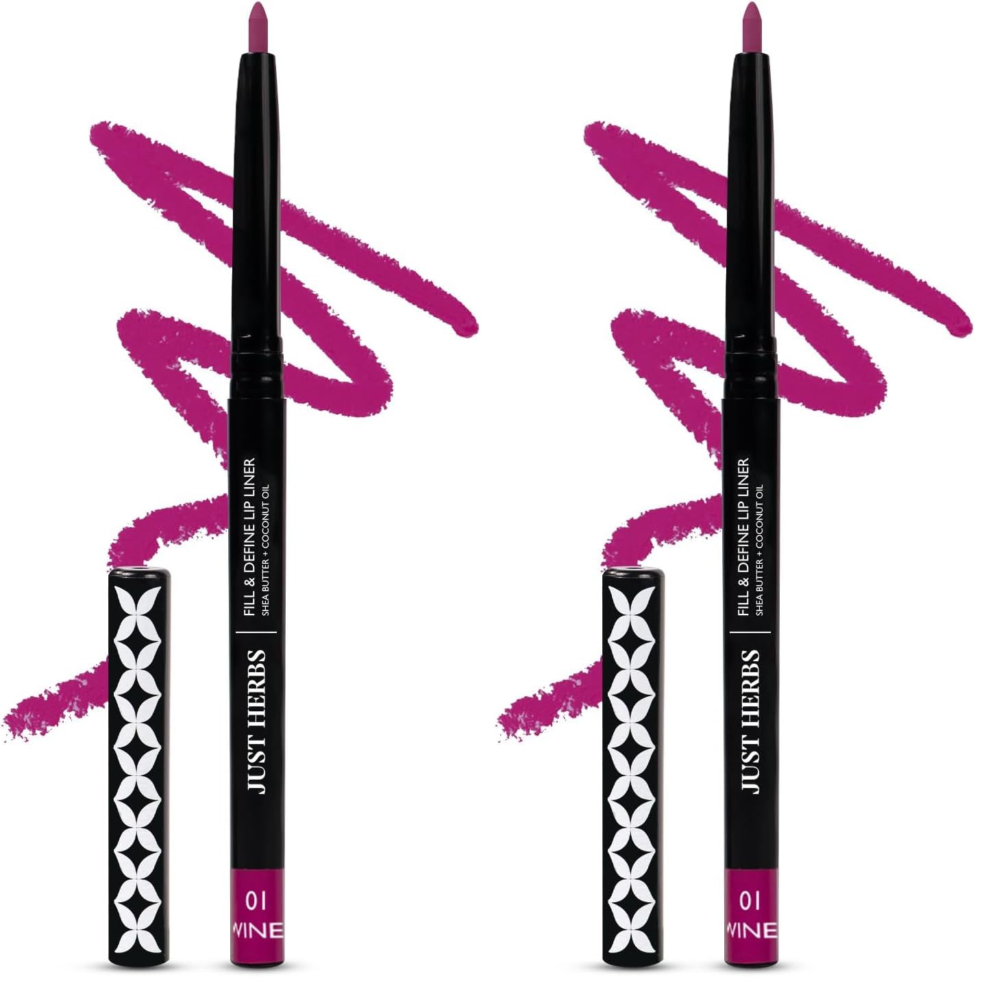 Just Herbs Fill & Define Lip Liner with Shea Butter and Coconut Oil Transfer Proof Long Lasting Creamy Matte Finish Lip Liner (Wine & Dine, 0.3g) (Pack of 2)-image-39