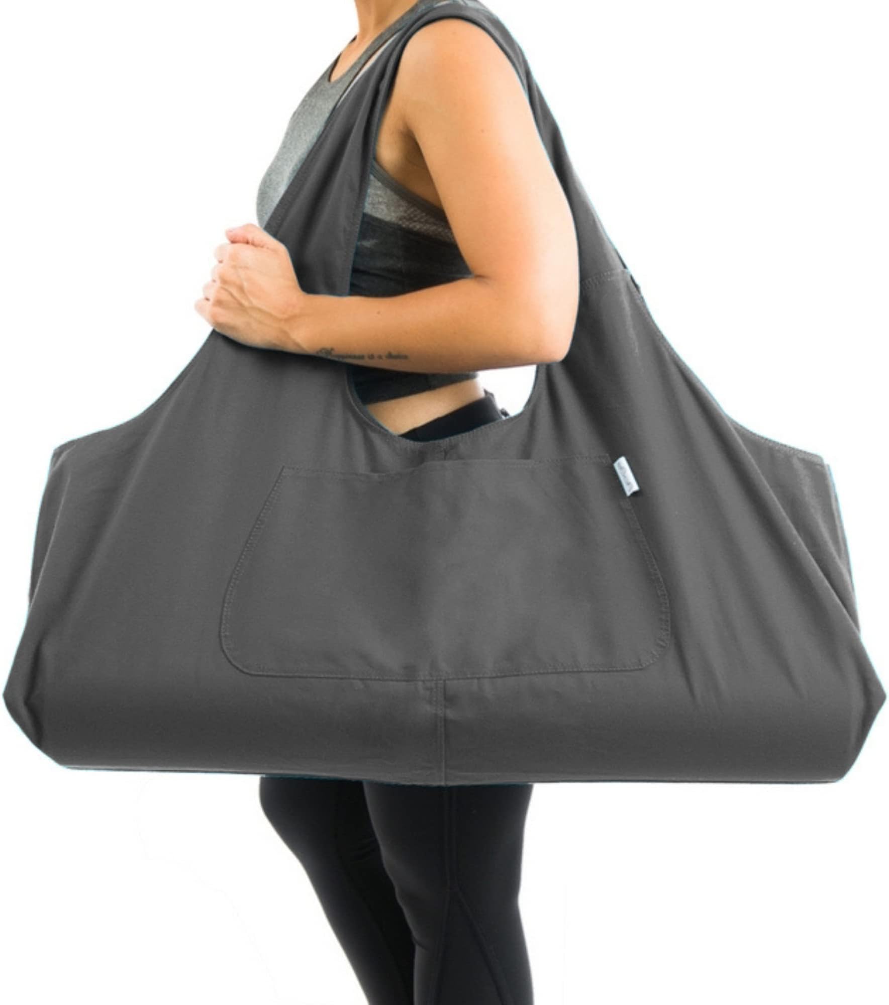 Yogiii Large Yoga Mat Bag, Large Yoga Mat Tote Sling Carrier W/Side Pocket