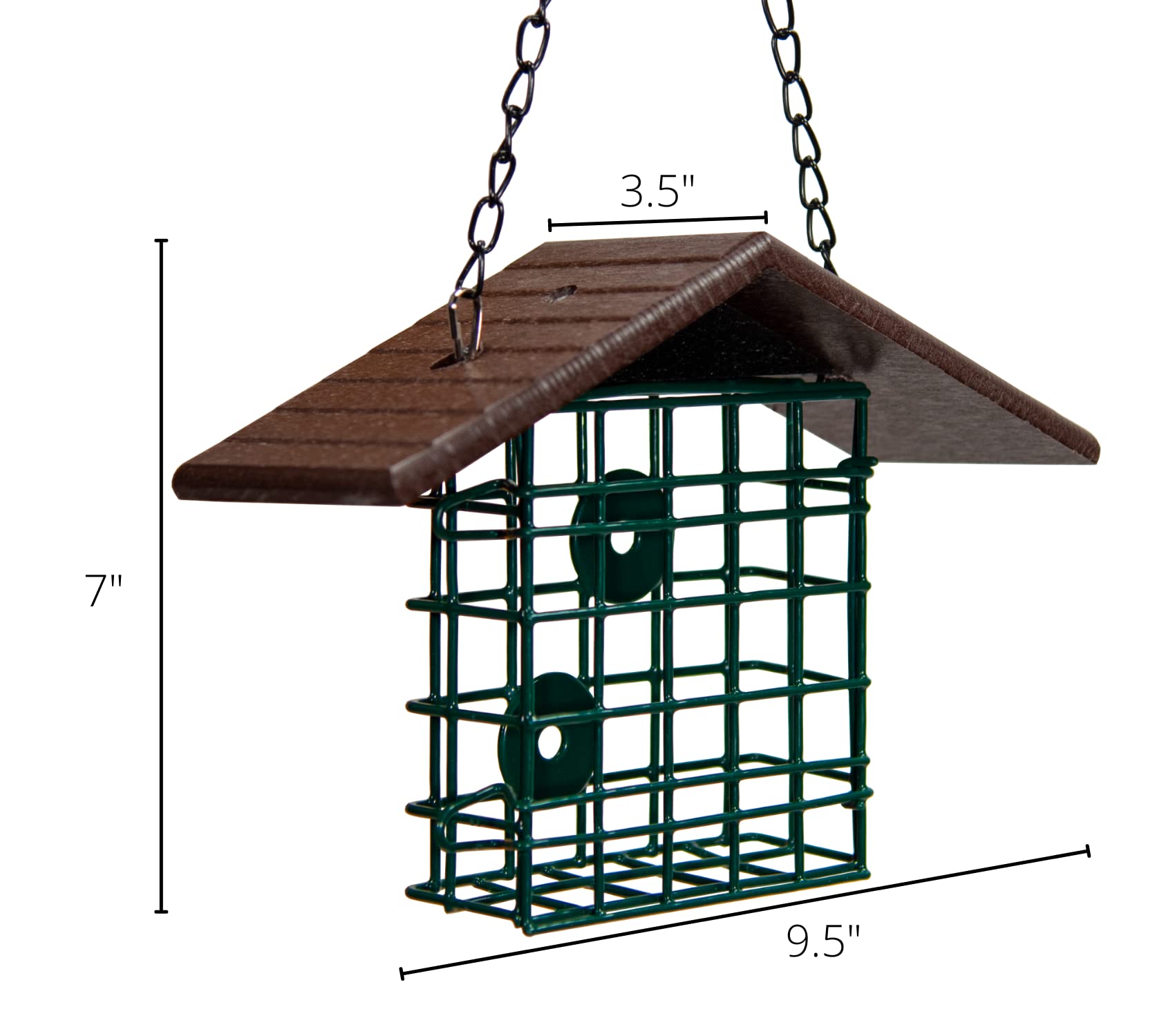 JCs Wildlife Single Suet Käfig Vogelfutterhaus mit Poly-Holzdach - hält Suet, - Bild 16 von 24