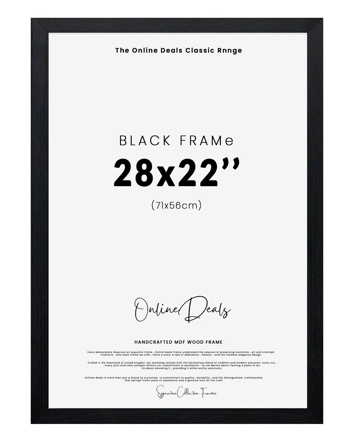 Online Deals Black | Mdf Picture Frame (71 X 56 Cm) 22 For Posters, Sci-Fi Collectibles & Movie Posters, Elegant Mdf Wood Finish, Easy Wall Mounting [ ]