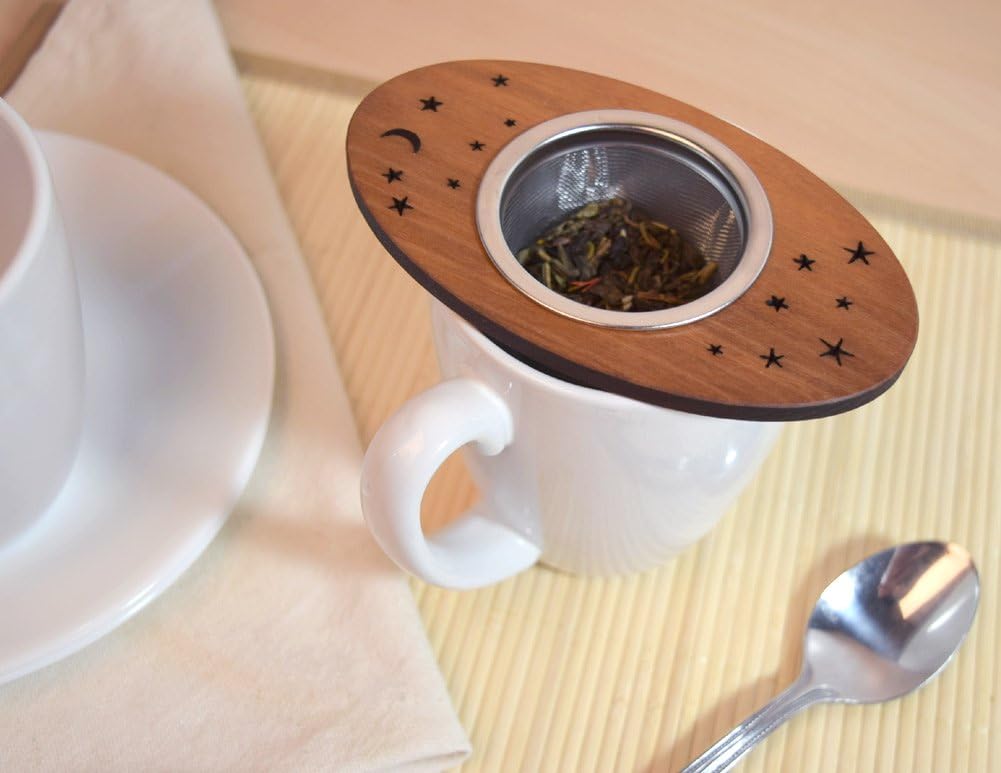 Tea Nest Strainer/Infuser, American Cherry Wood and Stainless Steel