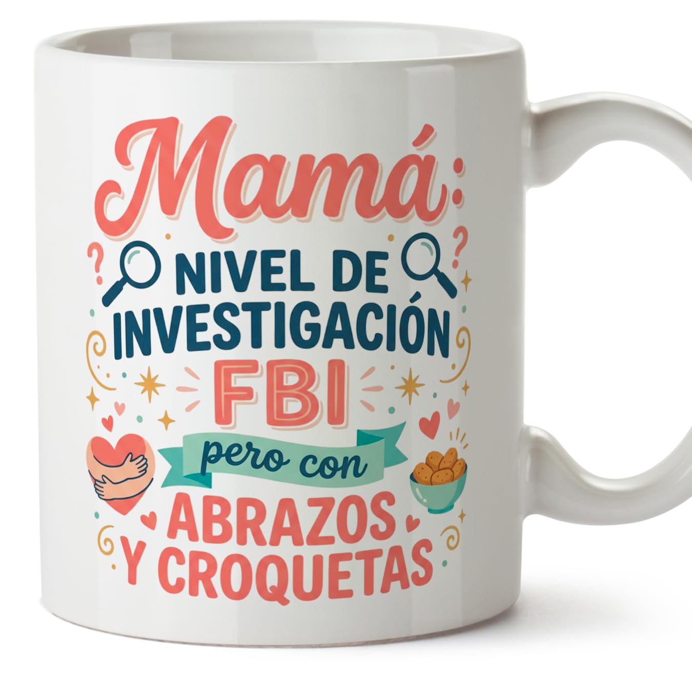 MUGFFINS Taza mamá con frase Para el mundo eres una madre pero para la familia eres el mundo en Español | regalo madre | 330 Ml 11 oz | Idea original para regalar | progenitores v1 — view 7