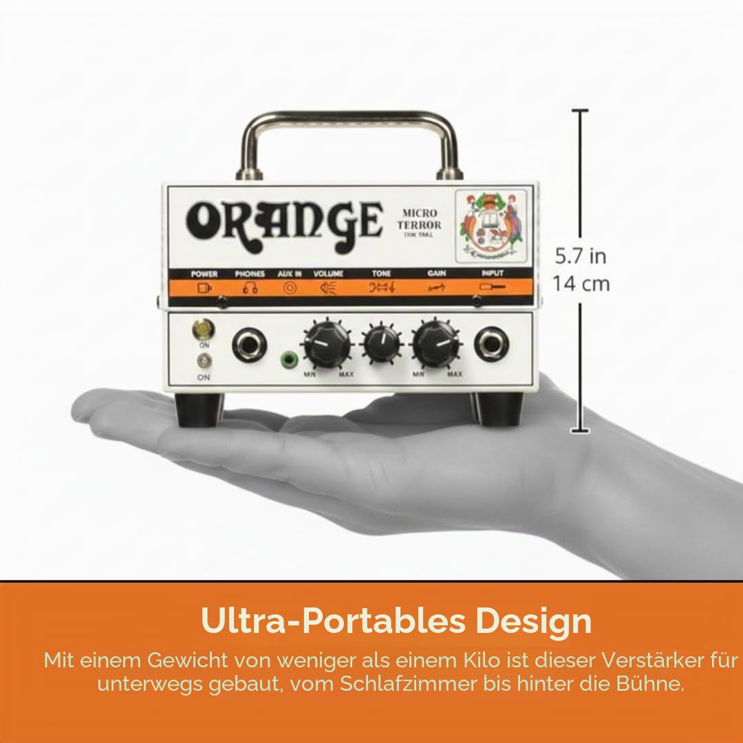 Orange Micro Terror Gitarrenverstärker mit 20 W Röhrenvorverstärker.