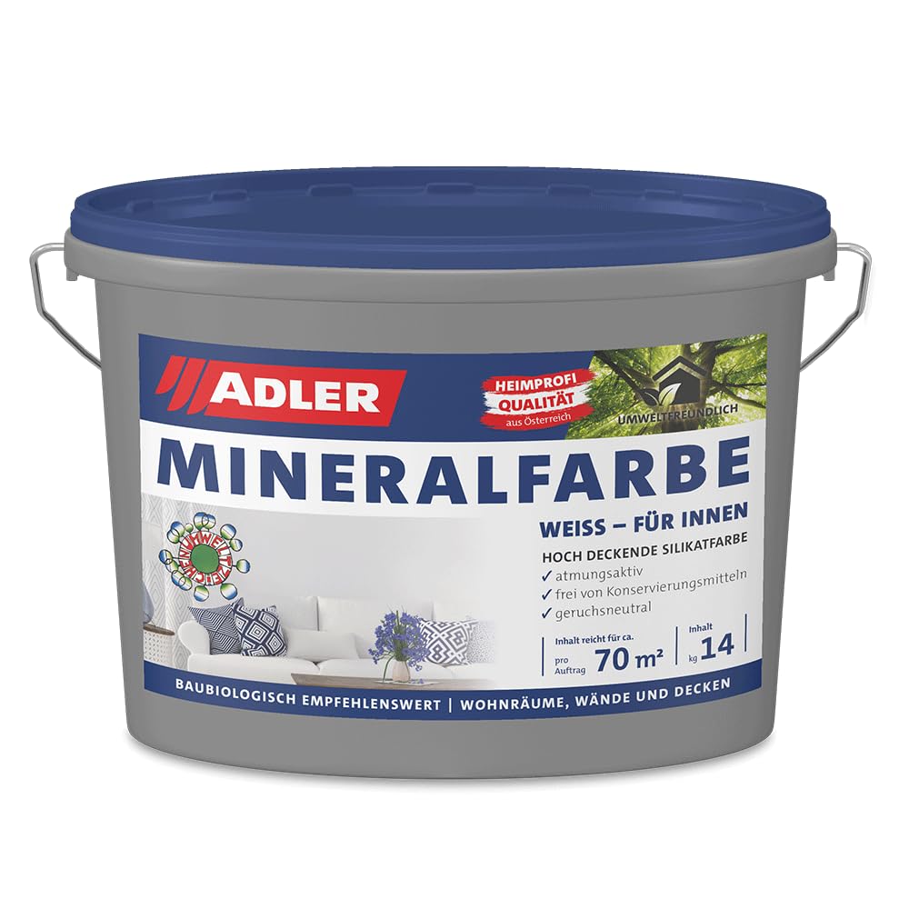 ADLER Farba mineralna silikatowa biała 4 kg do wnętrz