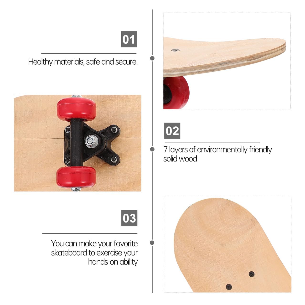Planche de Skateboard Vierge DIY Graffitis pour Garçon et Filles et Adultes