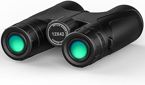 Miniatura 4 de Prismáticos de 12 x 42 para niños, prismáticos HD BAK4 para observación de aves, caza, viajes, deportes, ópera, concierto