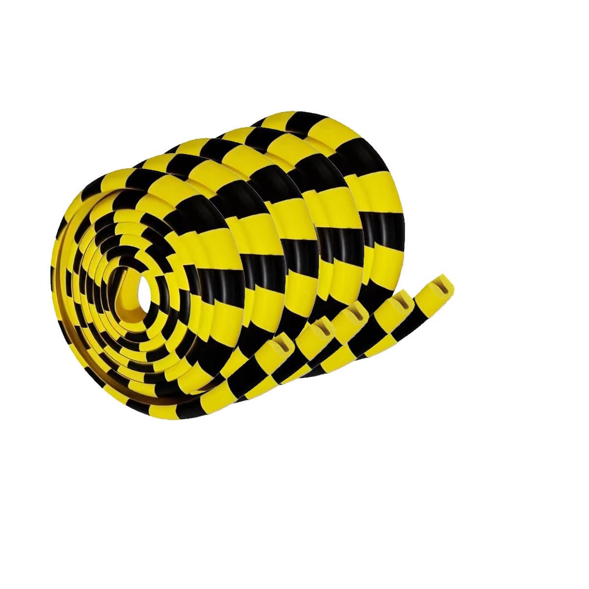 Kyvoria Heavy-Duty Wall & Corner Guards – 5M Self-Adhesive NBR Rubber Protection with Yellow/Black Stripes for Parking Columns & Garage Safety