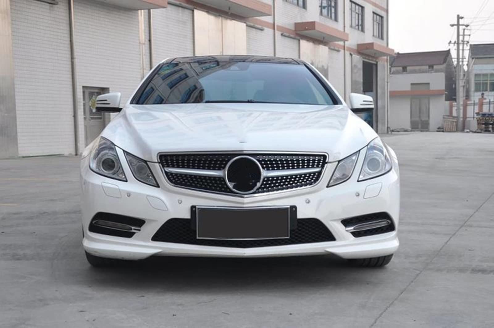 CHEVVY Griglia Anteriore Griglia per Benz Classe E W207 C207 Coupe 2009-2013 E300/E350 Black Diamond Style Car Upper Bumper Hood Mesh Accessori