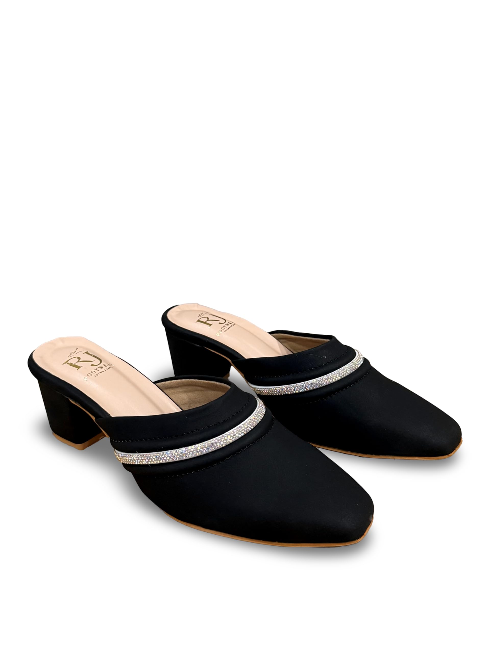 Women's Pointed Toe Block Heel Mules for Party and Formal Occasions-image-27