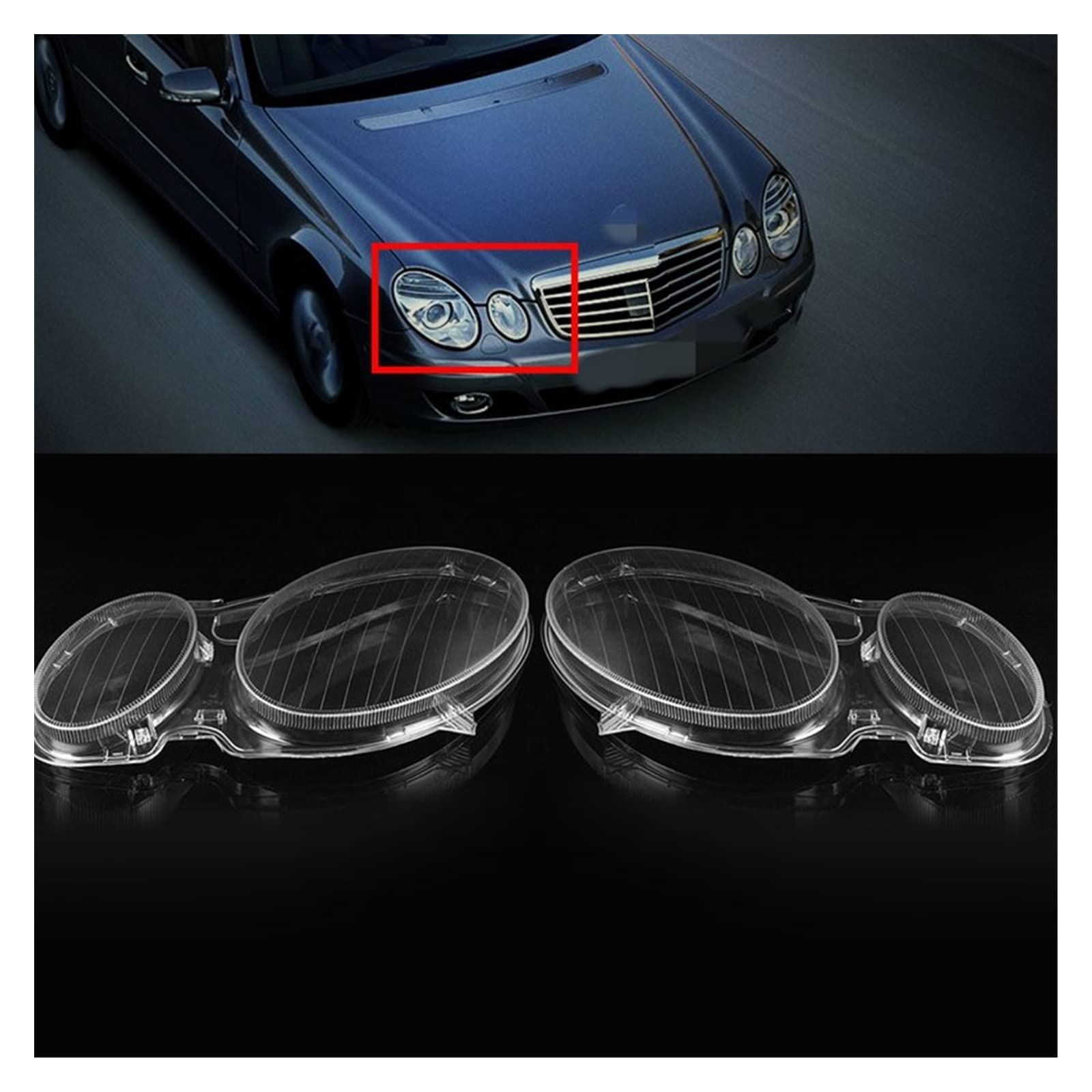 ベンツ W211 ヘッドライト 左右 HID AMG E55 後期 563-00 362-00 