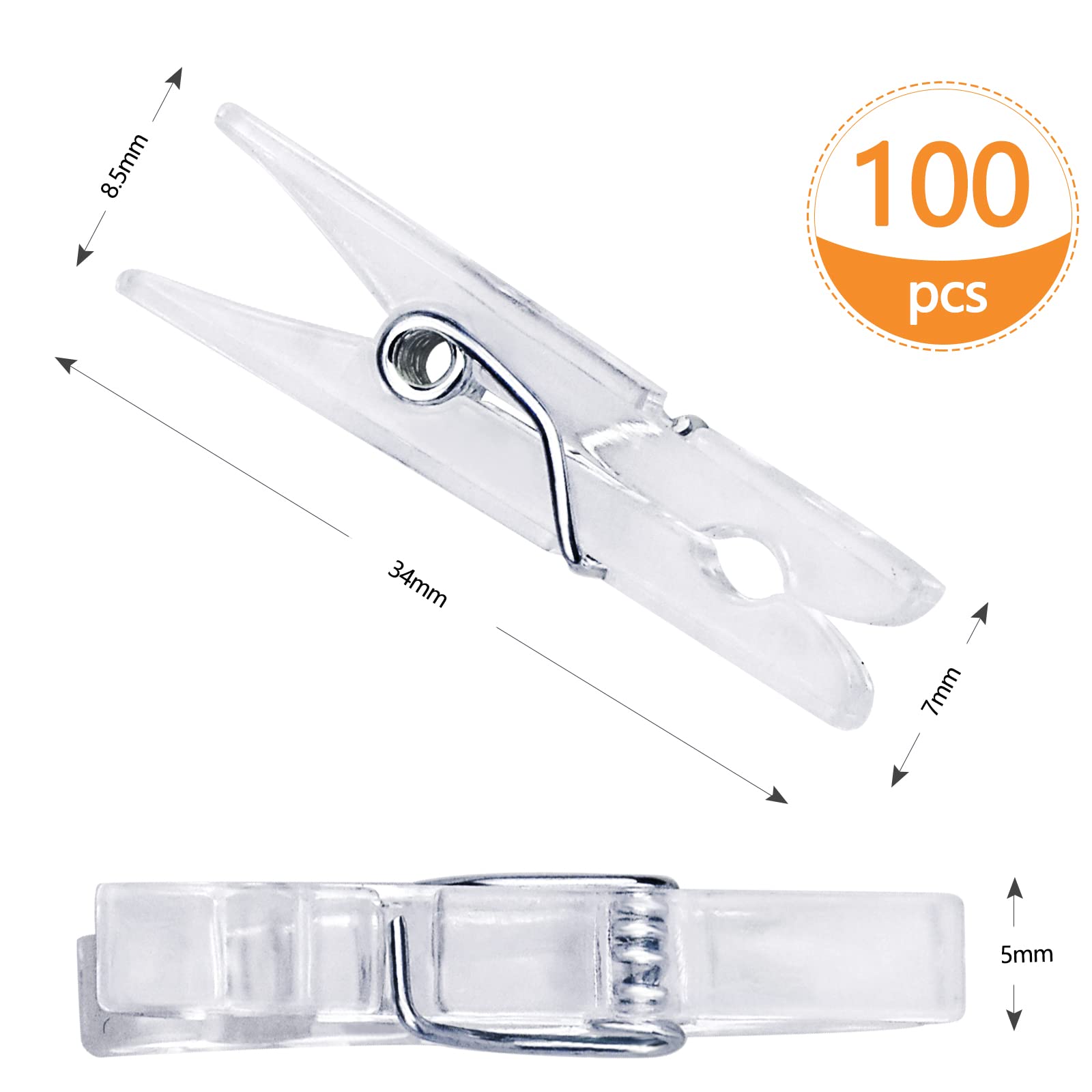 Mollette Mini Trasparenti - 100 Pezzi, Per Appendere Foto, Lavoretti E Decorazioni - Foto 13