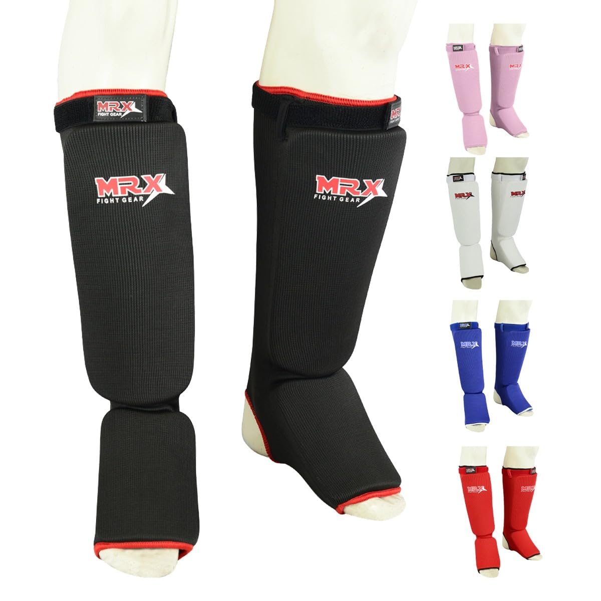 Protège-tibias Kickboxing Muay Thai - Paire Adulte, Rembourrage Mousse, Fermeture Velcro, Pour MMA, Arts Martiaux