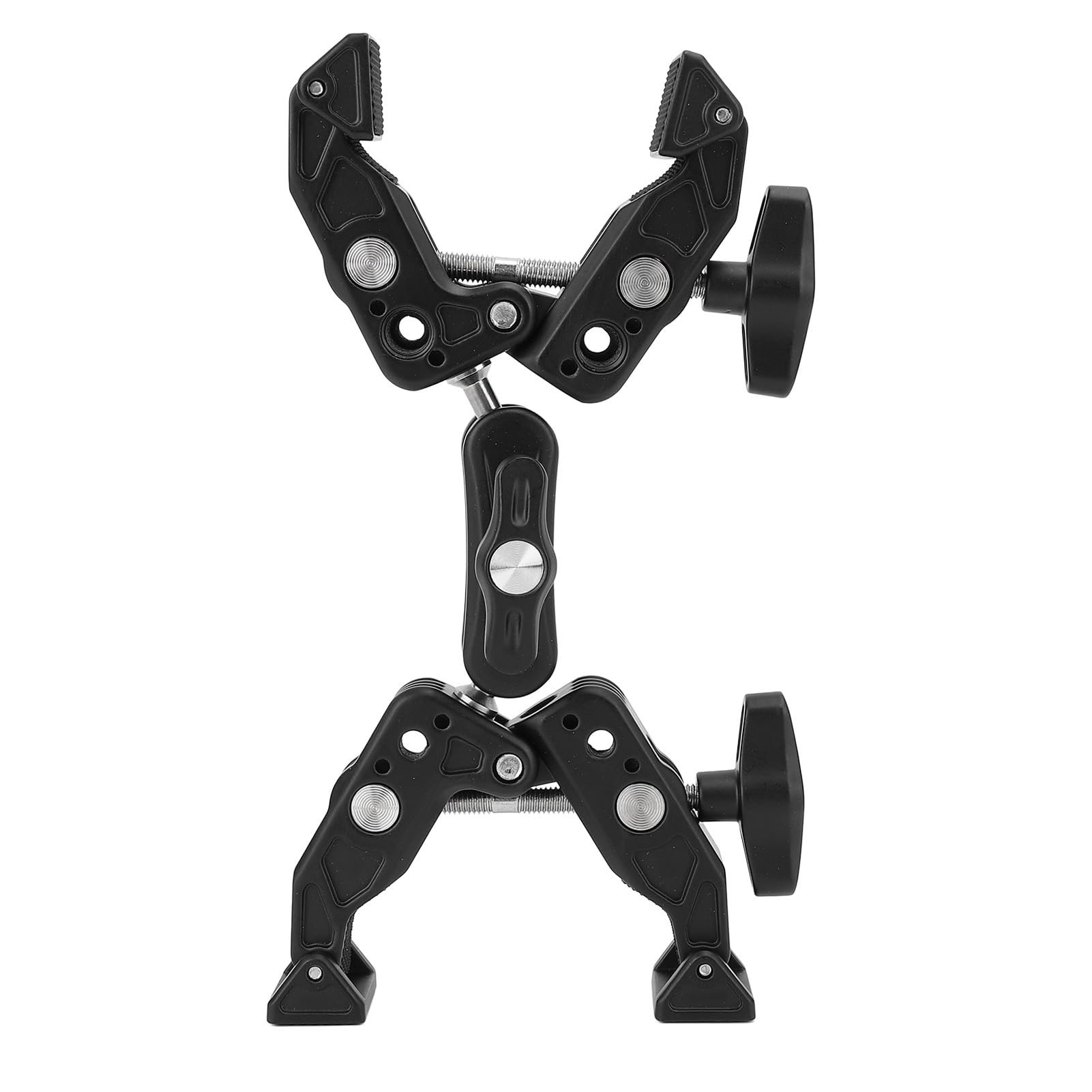 Podwójny uchwyt Super Clamp Mocowanie kamery ze stopu aluminium Adapter zaciskowy z głowicą kulową z interfejsem 1/4 3/8 cala do monitora Oświetlenie LED Profesjonalny sprzęt