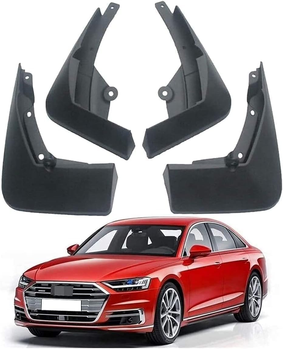 RESKIU 4PCS Mud Flaps for Audi A8 A8L D5 Sedan 2017-2020 2018 2019, Splashproof No Drill Easy Install Front Rear Wheel Protection Fender Mudflaps All-Weather Splash Guards