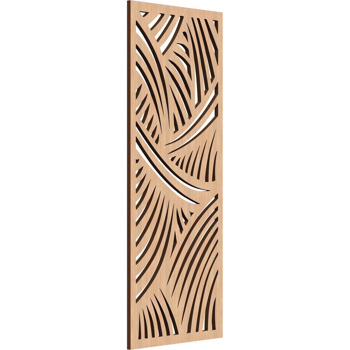 13 3/8"W x 34 3/8"H x 3/8"T Chester Decorative Fretwork Wood Wall Panels, Hickory