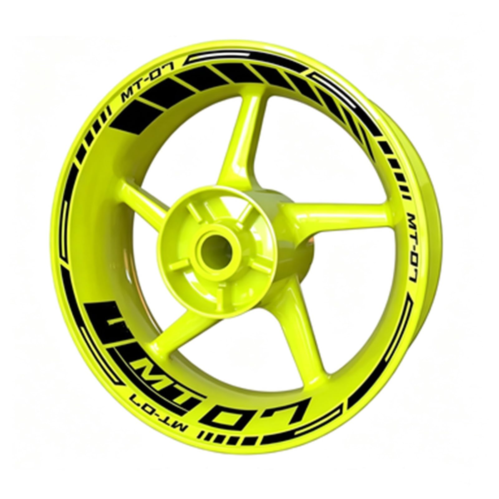 Reflective Motorcycle Wheel Sticker Hub Decal Rim Stripe Tape for Yamaha MT-07 MT07 Motorbike(Color7)