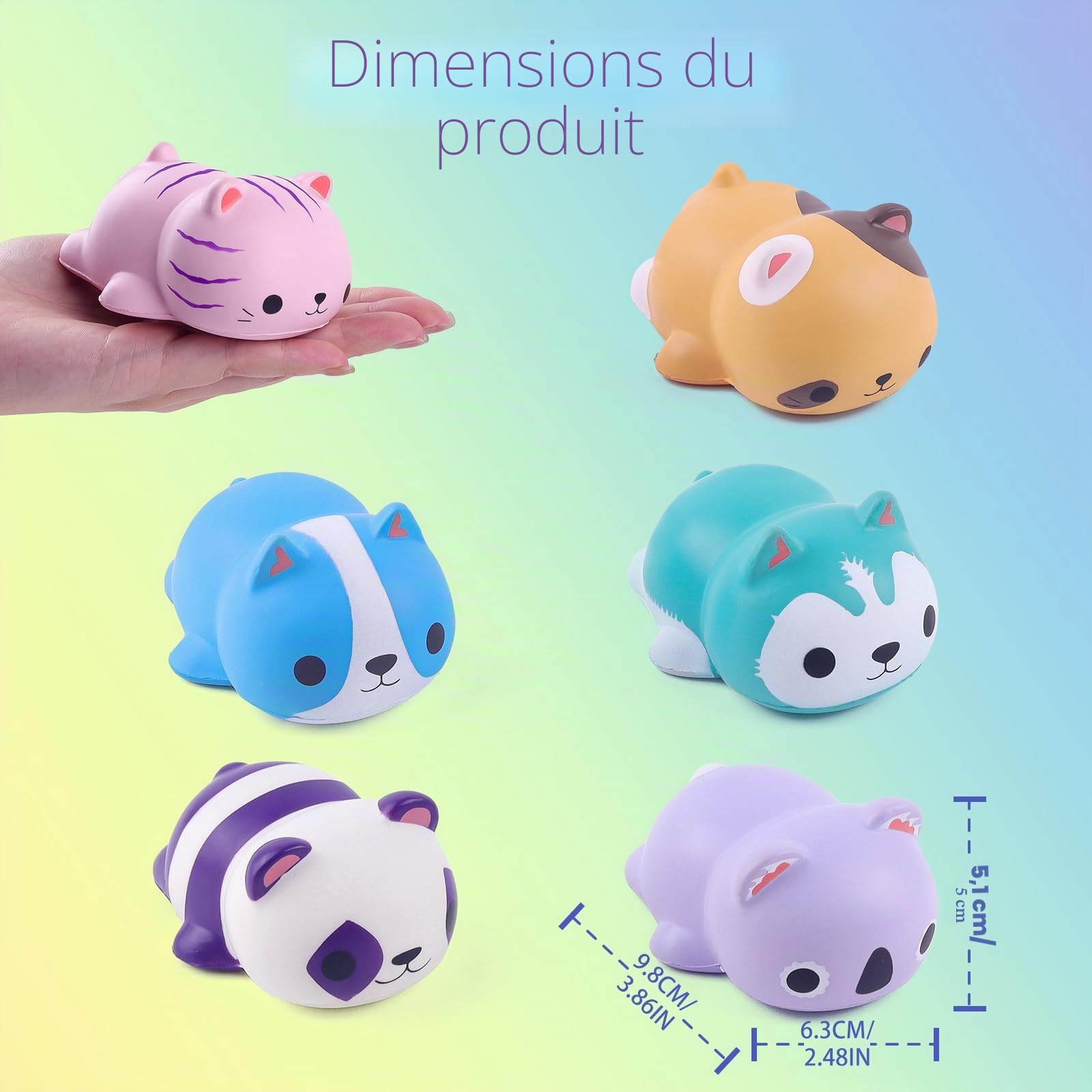 Karids Squishy Figurines d’Animaux Kawaii - Petit Jouets Colorés (50 Pièces Différente Karids Squishy Figurines d’Animaux Kawaii - Petit Jouets Colorés (50 Pièces Différente