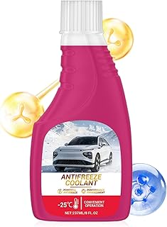 自動車用冷却液クーラント | 237ミリリットル 不凍冷却液 自動車用,クルパイプクーラント 車両パイプ冷却システム用冷却剤,自動車エンジンラジエーター対応 レクリエーショナルビークル キャンピングカー トラック オフロード車両 産業用車両向け