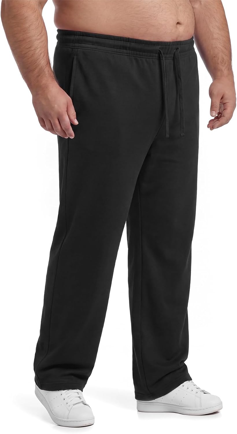 Big and Tall Sweatpants for Men Baggy Straight Leg Open Bottom