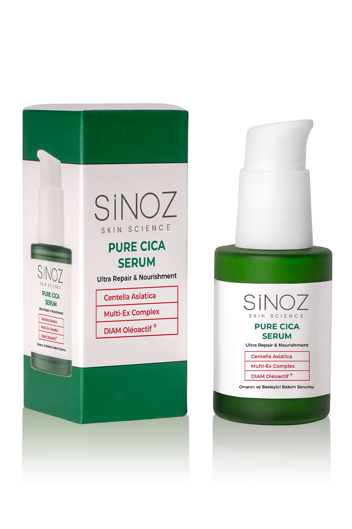 Sinoz Pure Cica Ultra Onarıcı ve Besleyici Bakım Serumu 30 Ml