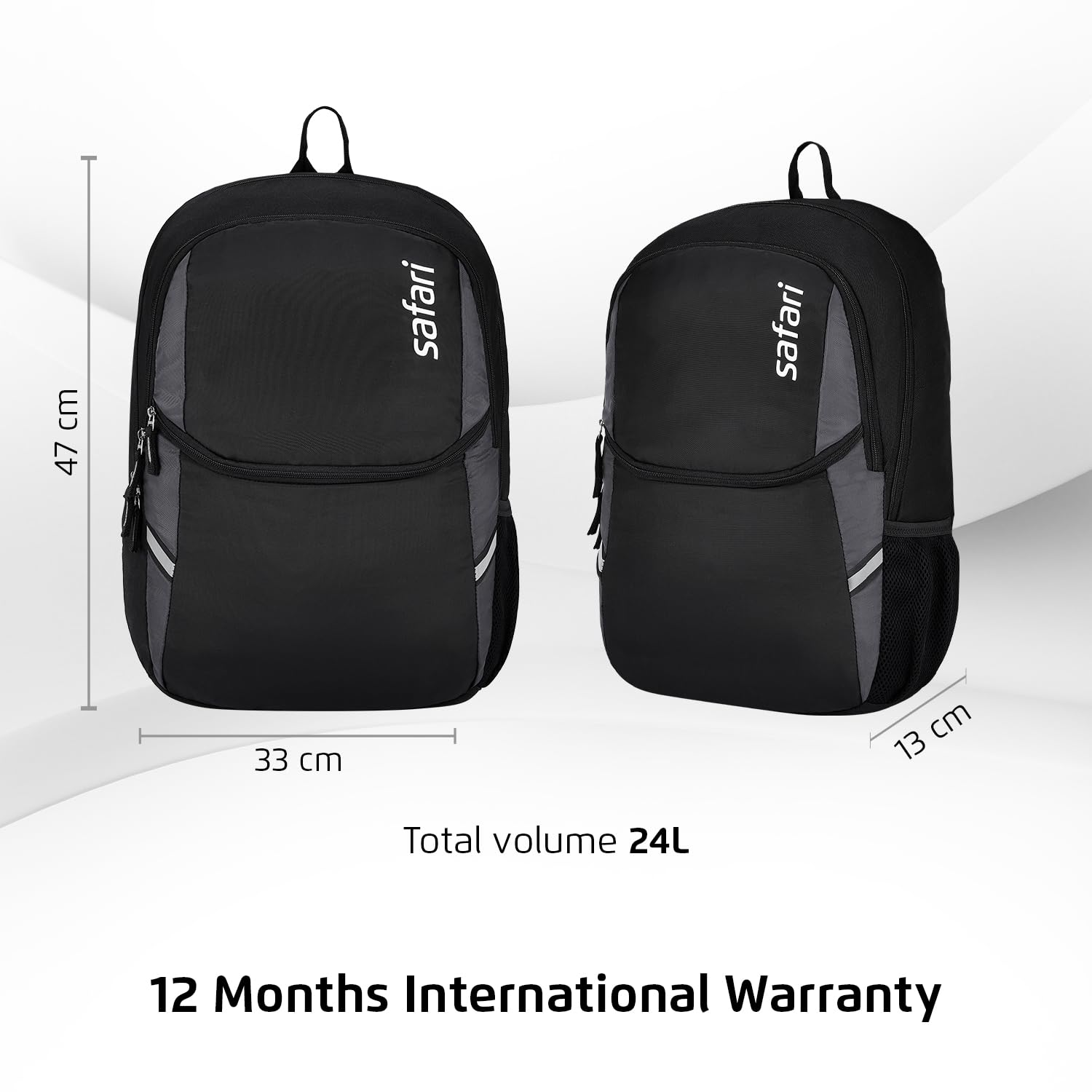 Safari Nudge Laptop Backpack for men & women, school bag for boys and girls, college bag, office bag, travel bag, 3 compartments, Bottle holder, Front pocket, Color Black — Amazon image 7