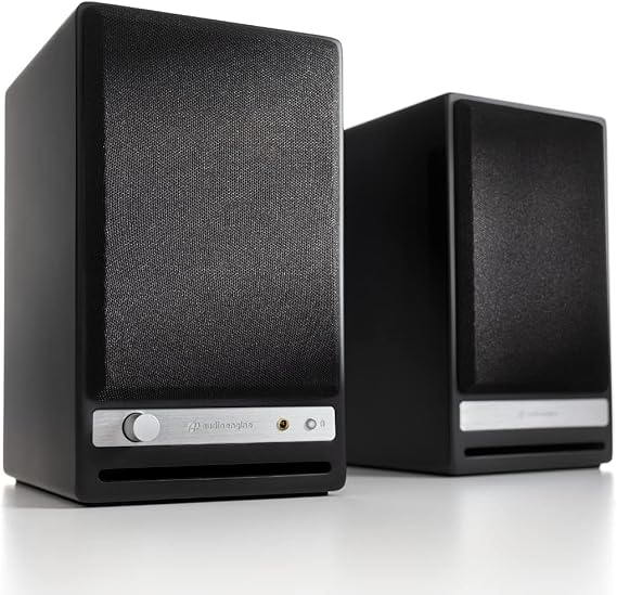 Audioengine A2 HD (HD3) Black Powered Bluetooth Desktop Speakers and DS1 Stands