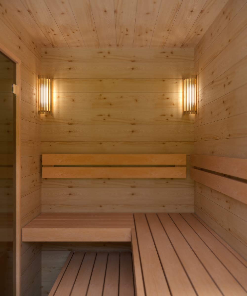 Kit di Illuminazione per Sauna Paralume Sawo 914-VP in Pino con Lampada Sauna E27 IP54 e Cavo Siliconico 5m SiHF