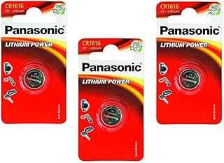 3 x Panasonic CR1616 3 V Lithium Batteries Button Cell Power 0.55 mAh