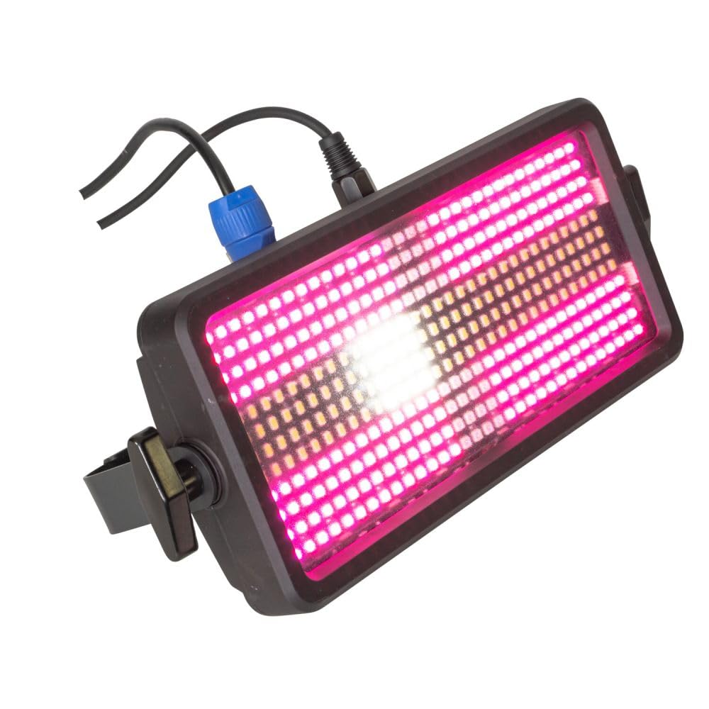 IBIZA Flash stroboscopique LED RGBW - Effet stroboscopique - Lumière disco - Effet DMX
