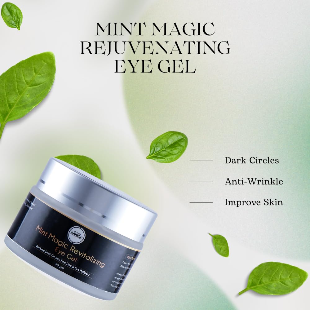 Mint Magic Eye Gel for Dark Circles, Puffiness & Wrinkles 50 gm | Anti-Wrinkle Under Eye Cream with Hydrating Herbal Formula | AYUSH Certified for Men & Women — Amazon image 5