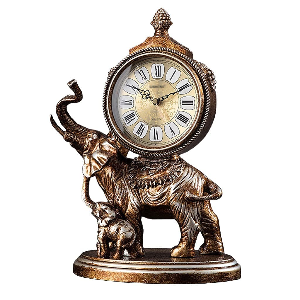 Reloj imitacion elefante decorativo para la mesa del salon y decoracion retro de dormitorio