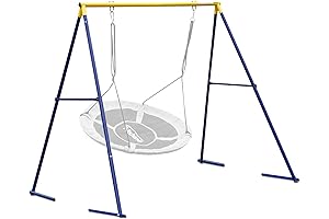 A Frame Swing Set Heavy Duty - Rustproof for Kids Backyard Playground
