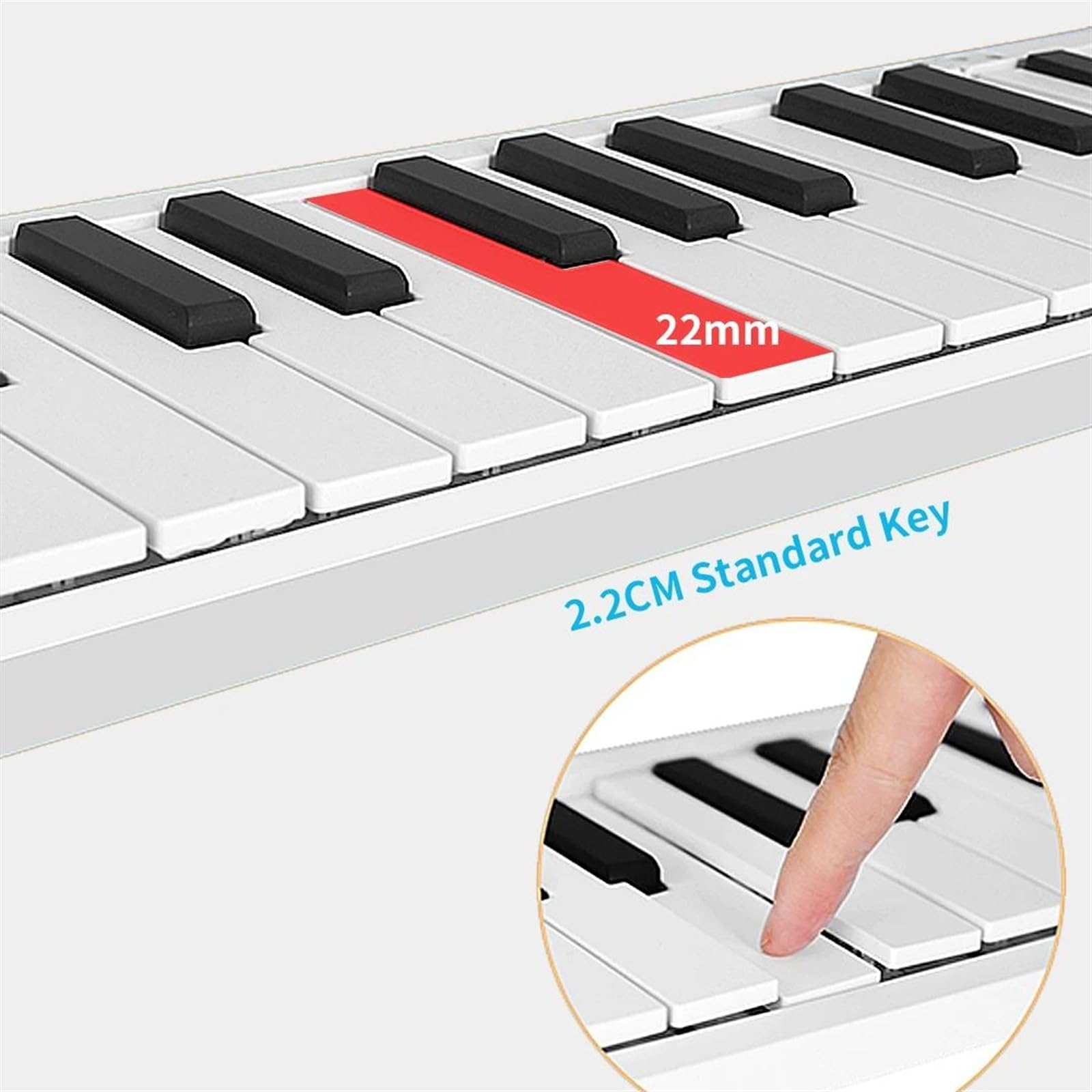Tastiera Per Pianoforte Elettronico Portatile Pieghevole A 88 Tasti Per Studenti Principianti Con Borse Per Il Trasporto Pianoforte Elettronico per Principianti