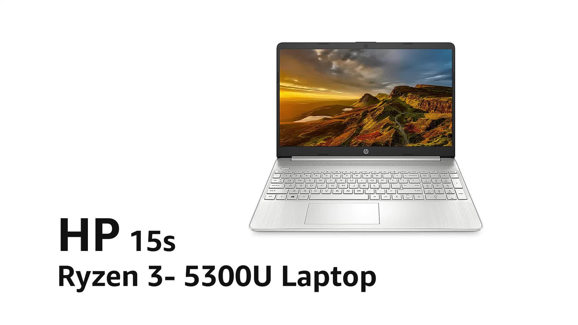 HP 15s, AMD Ryzen 3 5300U Laptop(8GB DDR4, 512GB SSD), 15.6