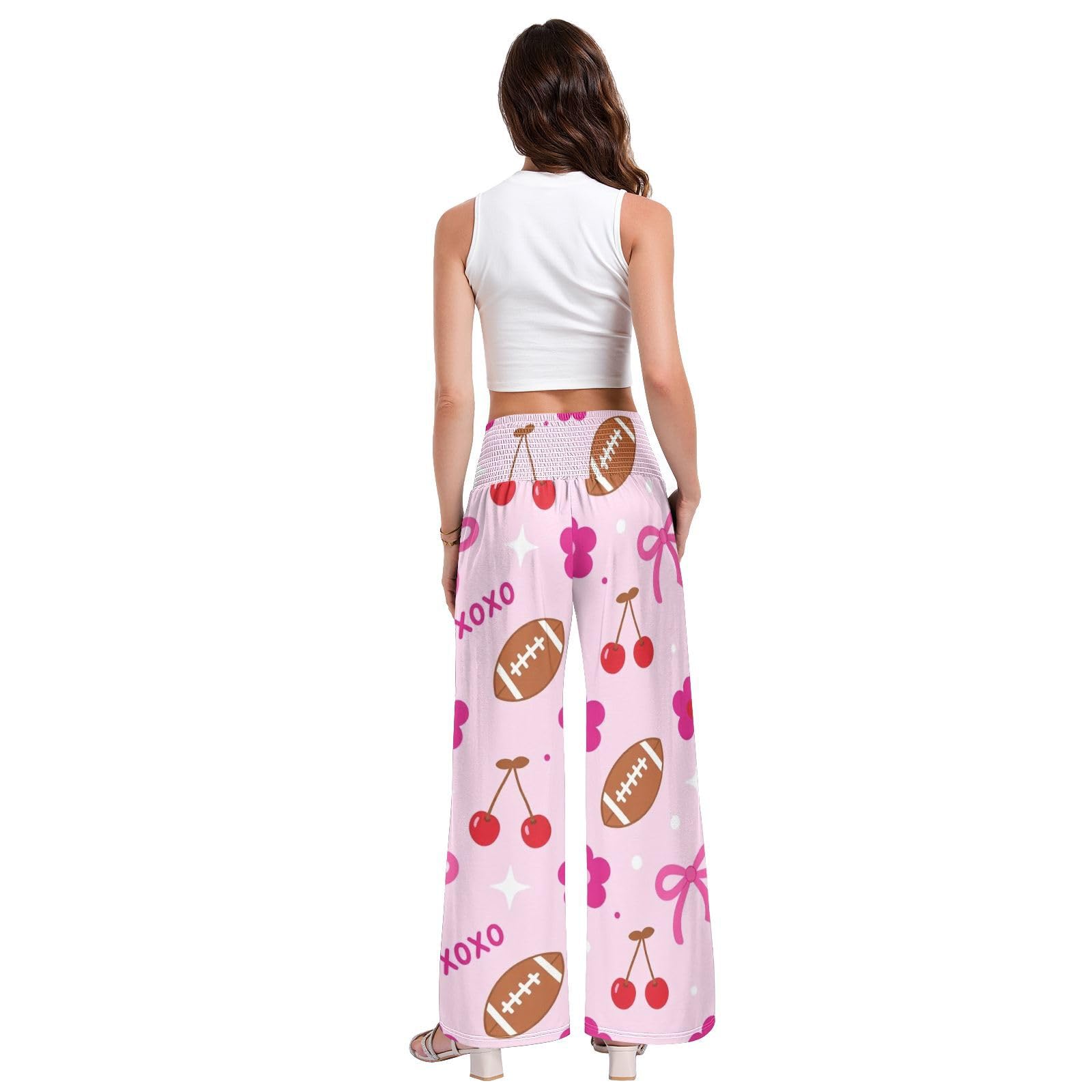 Cherry Football - Pantalones de yoga para mujer, resistentes a las arrugas, pantalones casuales de viaje