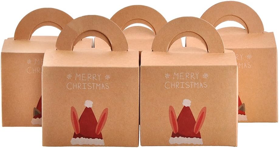 WEKSI 5pcs DIY Candy Boxes Gift Box Supplies for Wedding/Party/Christmas (rabbit ear)