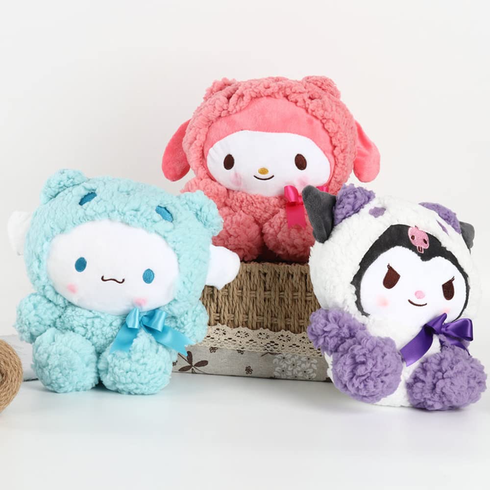Buy 3 PCS Kuromi Plush Dolls, My Melody Plush and Cinnamoroll Plush