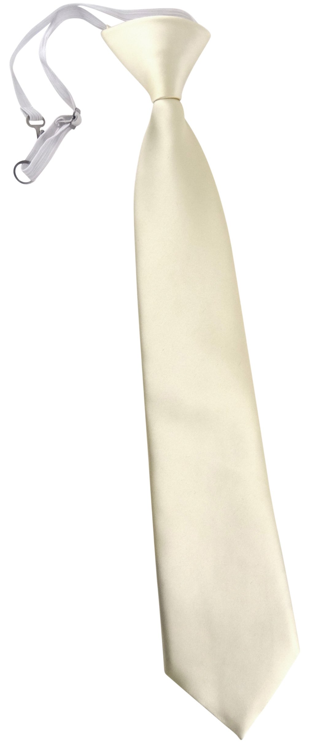 TigerTie - niños a atar - crema monocromo - Lazo prebonded con elástico