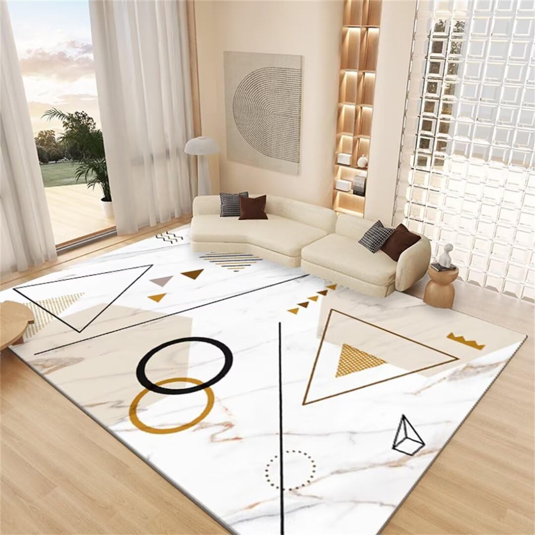 Tapis enfants filles lavable blanc cassé moderne 170x240 pour chambre et salon