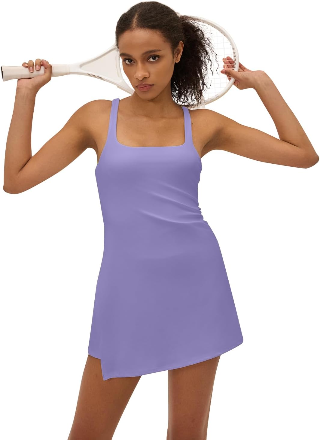 UNIANKIYA Womens Tennis Dress with Built in Shorts Workout Dress Athletic Mini Sundress Backless Summer Dresses Golf Outfits