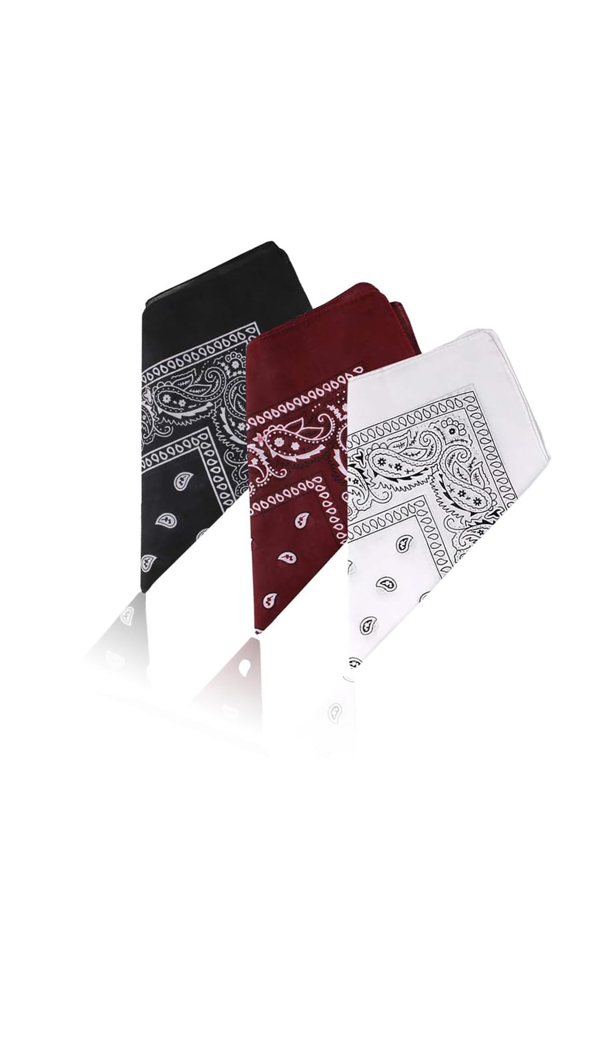 Sponsored Ad – Sweet seven Versatile 3-Pack Cotton Paisley Bandanas - Face Masks, Scarves, and Headwear