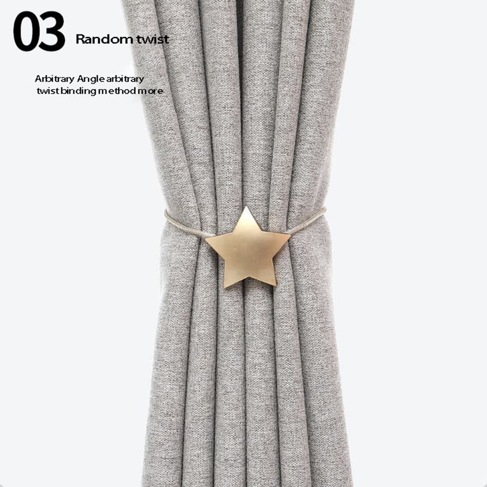 Boucle de rideau magnétique en de lune, embrasse magnétique, support de rideau de fenêtre, décoration d'intérieur (D)