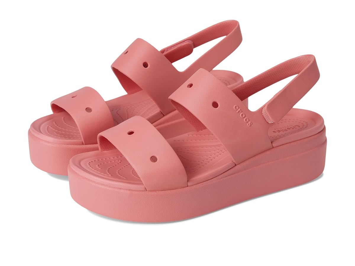 Amazon.com | Crocs Womens Brooklyn 4U Low Wedges Hot Blush 5