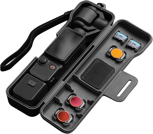 Funda impermeable de viaje para DJI Osmo Pocket 3 Creator Combo Accesorios con 3 ranuras magnéticas para almacenamiento de filtro CplNd y 2 ranuras